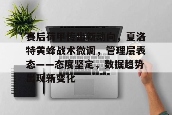 金年会官网入口-赛后荷甲传出新动向，夏洛特黄蜂战术微调，管理层表态——态度坚定，数据趋势出现新变化